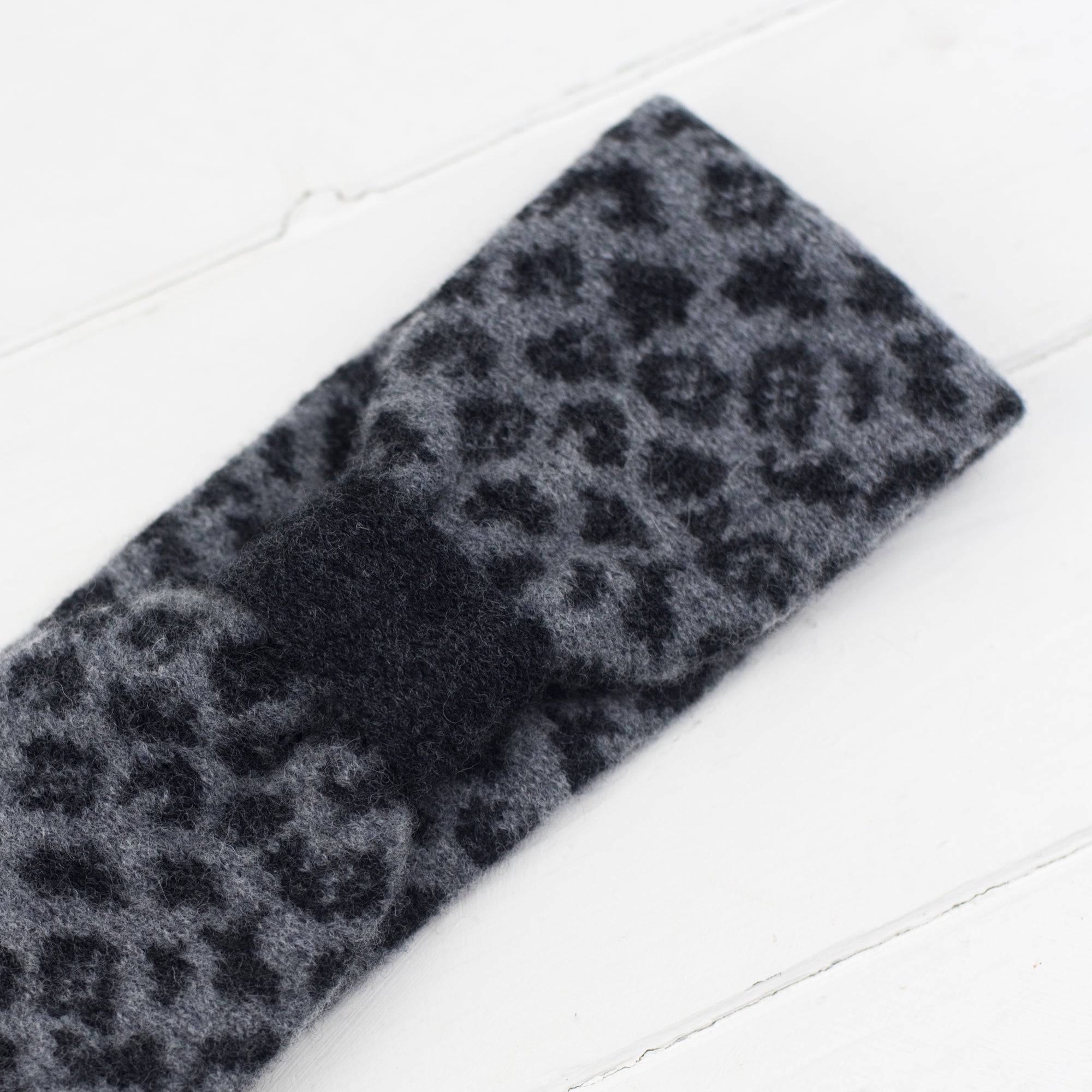 Leopard headband - grey