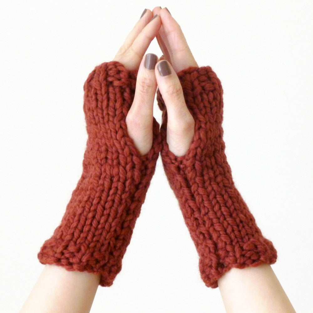 PDF knitting pattern - fingerless mitts