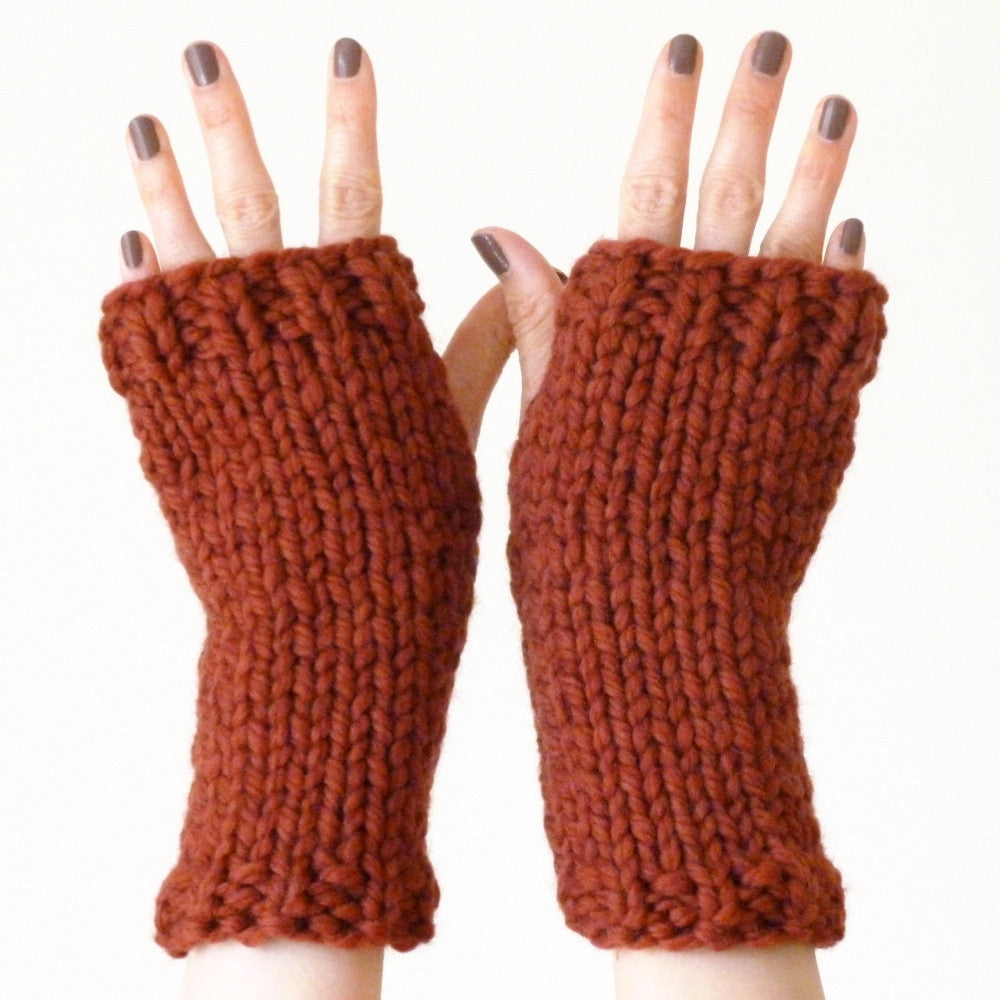 PDF knitting pattern - fingerless mitts