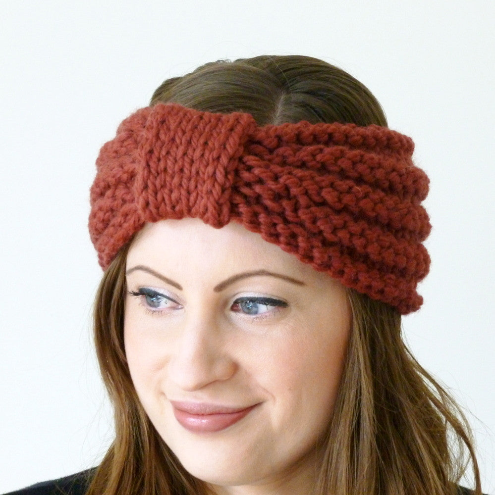 PDF knitting pattern chunky knitted headbands Miss Knit Nat