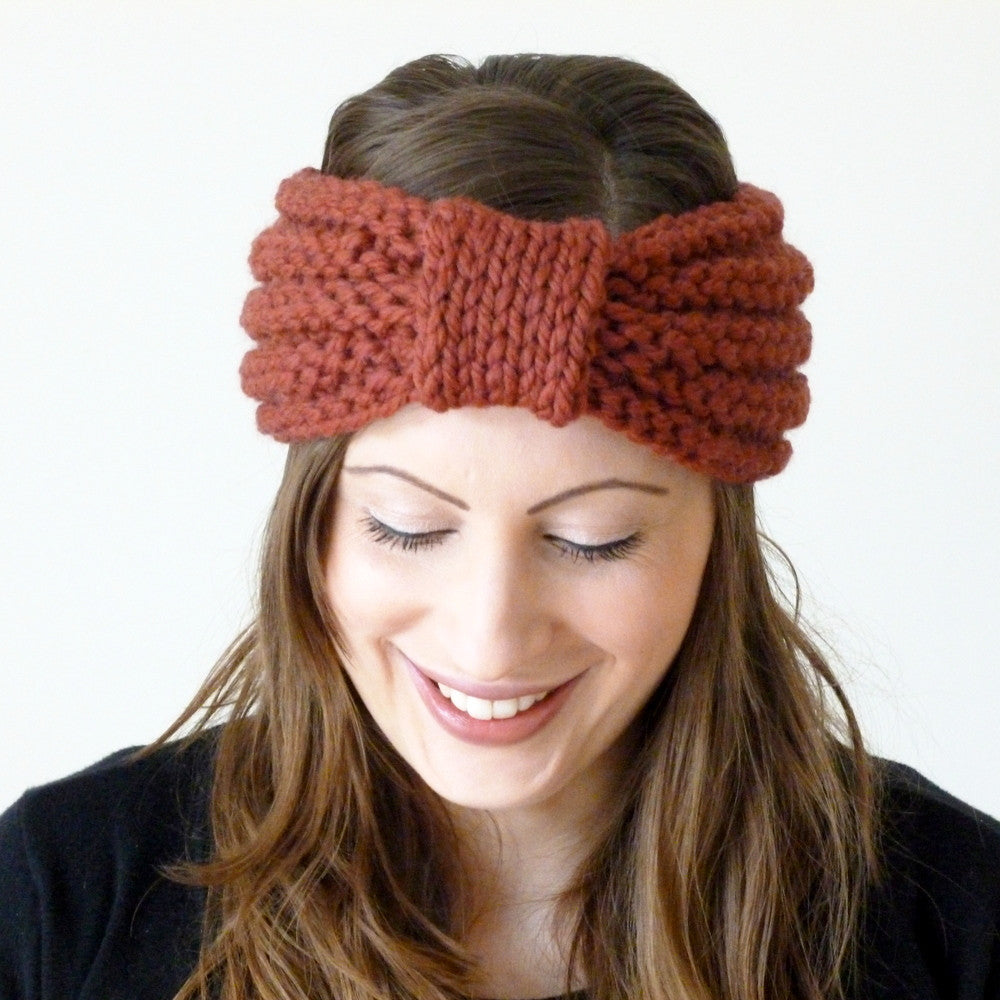 PDF knitting pattern chunky knitted headbands Miss Knit Nat