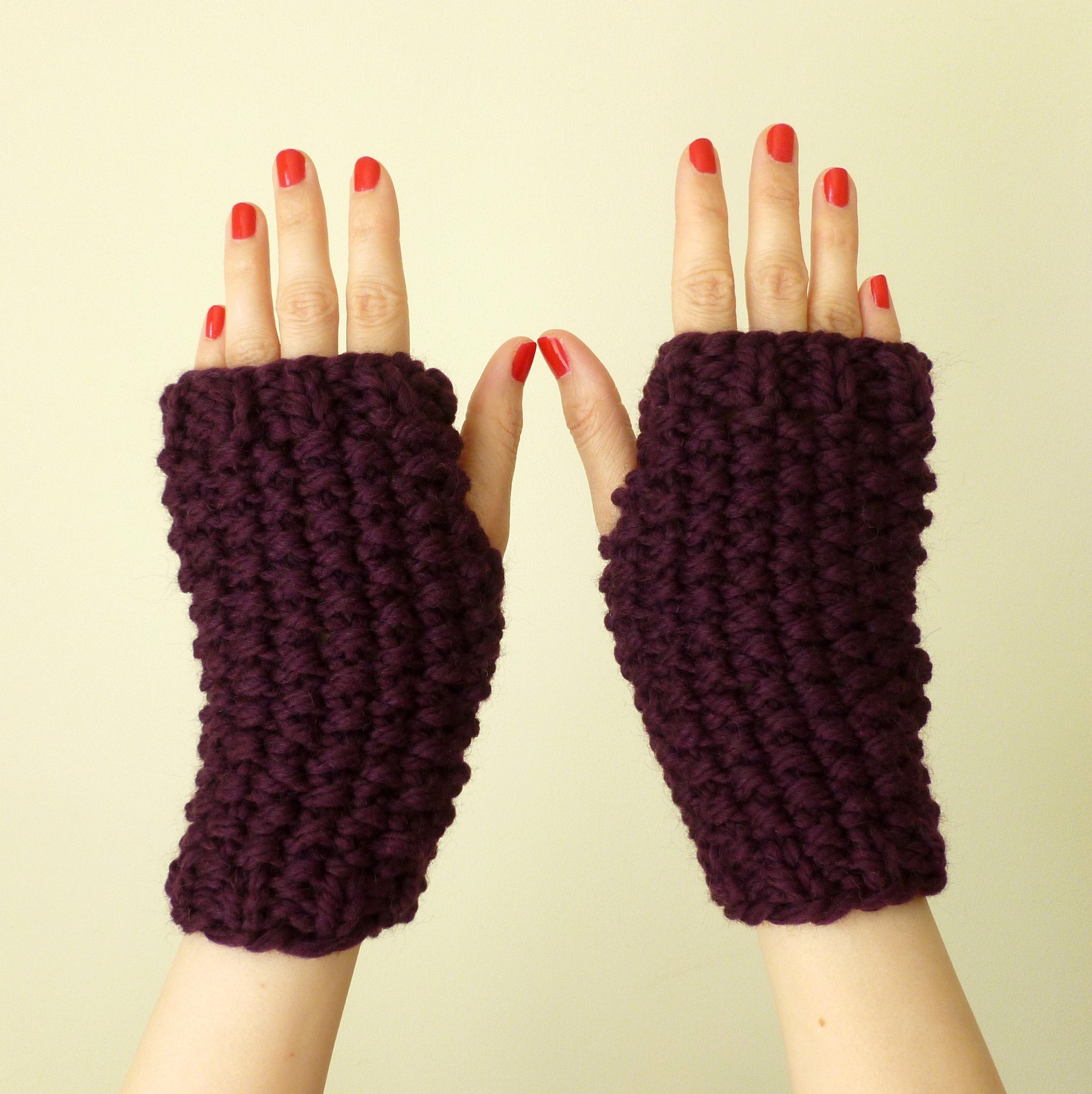 PDF knitting pattern - fingerless mitts